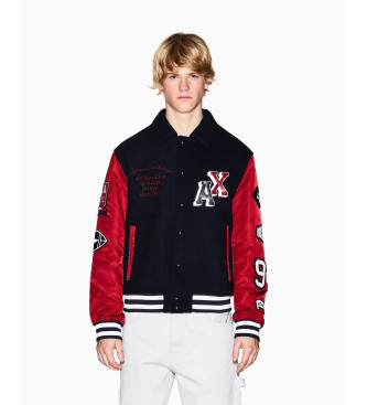 A|X Armani Exchange Navy Univesitaria Bomber Jacket