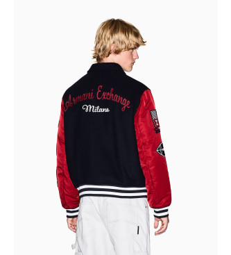 A|X Armani Exchange Navy Univesitaria Bomber Jacket