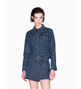 Armani Exchange ASV Allover-Logo-Jacke blau