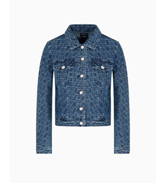 Armani Exchange ASV Allover-Logo-Jacke blau