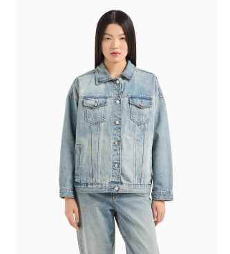 Armani Exchange Modra jakna iz džinsa