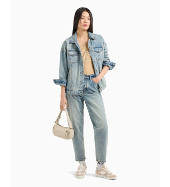 Armani Exchange Modra jakna iz džinsa