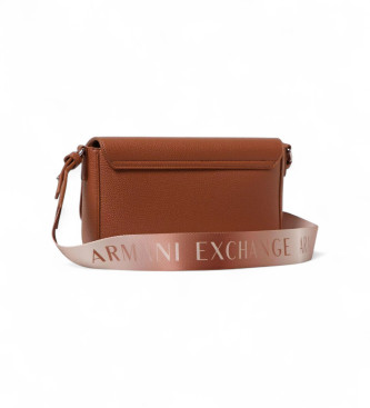 Armani Exchange Brązowa torba na ramię z logo