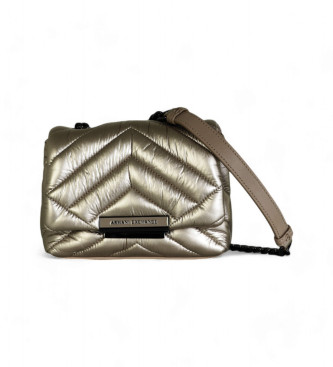 Armani Exchange Borsa piccola a tracolla con finitura matelass verde