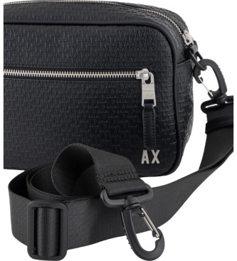 Armani Exchange Sac  bandoulire avec logo monogramm all-over noir