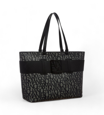 Armani Exchange Black Printed Bag