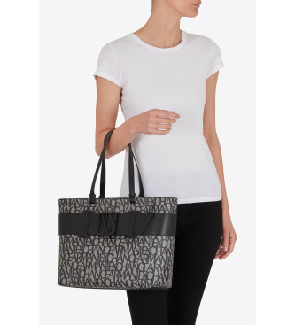 Armani Exchange Black Printed Bag