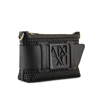 Armani Exchange Czarna monochromatyczna torebka