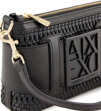 Armani Exchange Czarna monochromatyczna torebka