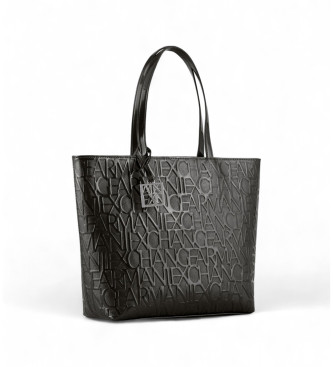 Armani Exchange Borsa goffrata nera