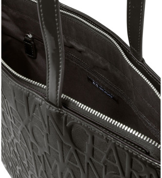 Armani Exchange Borsa goffrata nera