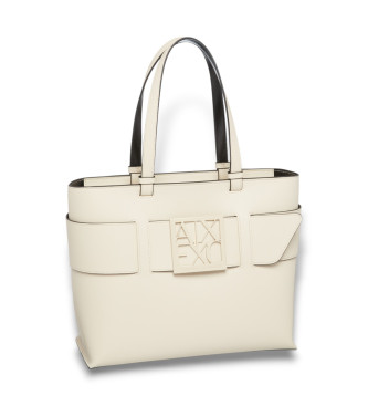 Armani Exchange Class beige shopper bag