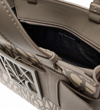 Armani Exchange Saco de compras bege