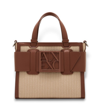 Armani Exchange Bruine shopper tas