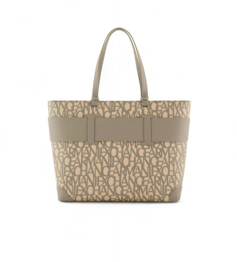 Armani Exchange Sac  main monogramme marron