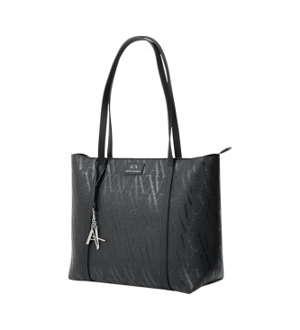 Armani Exchange Schwarze Shopper-Tasche