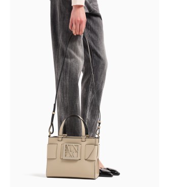 Armani Exchange Borsa della spesa beige