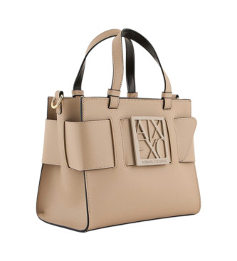 Armani Exchange Borsa della spesa beige