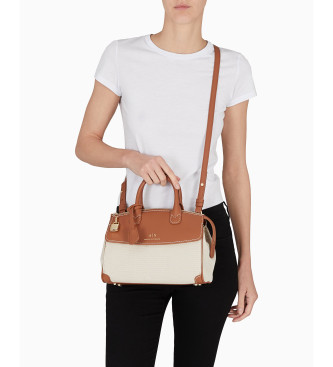 Armani Exchange Bolso shopping beige, marrn