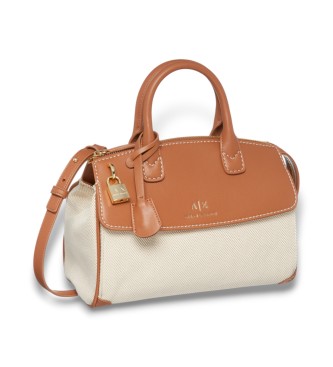 Armani Exchange Bolso shopping beige, marrn