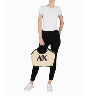 Armani Exchange Borsa della spesa beige