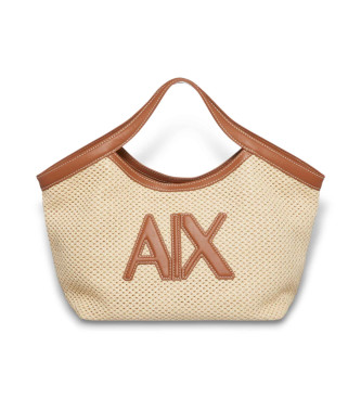 Armani Exchange Bolso shopping beige