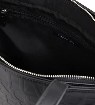 Armani Exchange Saco Shoppper com logtipo gravado a preto