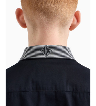 Armani Exchange Contrasterende navy overhemd