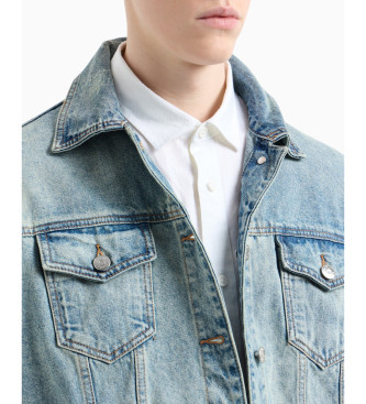 Armani Exchange Camicia in lino bianco attillata