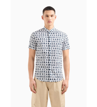 Armani Exchange Wit casual overhemd