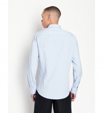 Armani Exchange Športna srajca Oxford modra