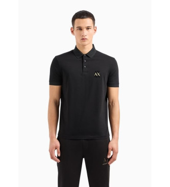 Armani Exchange Black casual polo shirt
