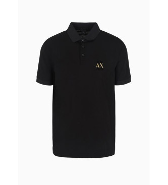 Armani Exchange Black casual polo shirt