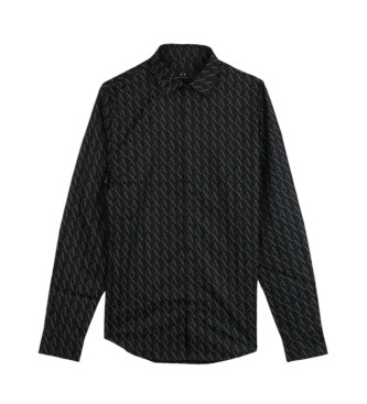 Armani Exchange Black monogram shirt