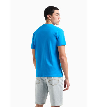 Armani Exchange Klassisches blaues T-Shirt