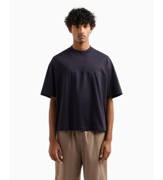 Armani Exchange Navy merceriseret T-shirt kort