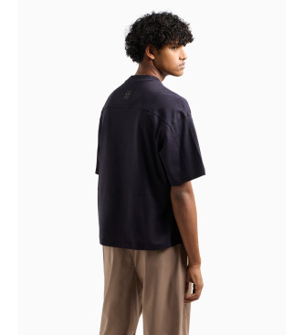 Armani Exchange Navy merceriseret T-shirt kort