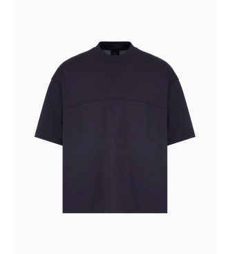 Armani Exchange Navy merceriseret T-shirt kort
