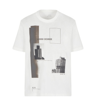 Armani Exchange Camiseta de corte estndar blanco