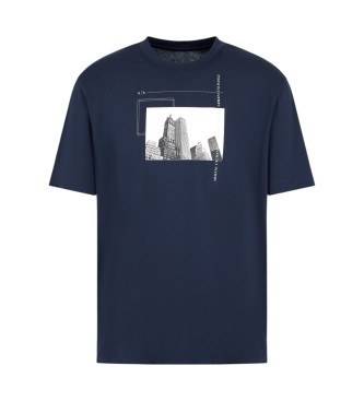 Armani Exchange Marine standaard gesneden T-shirt