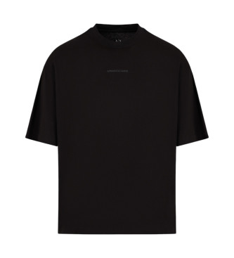 Armani Exchange T-shirt med afslappet pasform og tryk p ryggen i sort ASV-bomuld