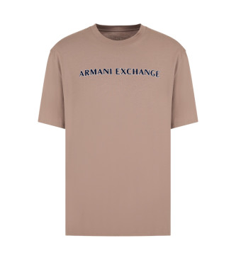 Armani Exchange T-shirt bege de manga curta