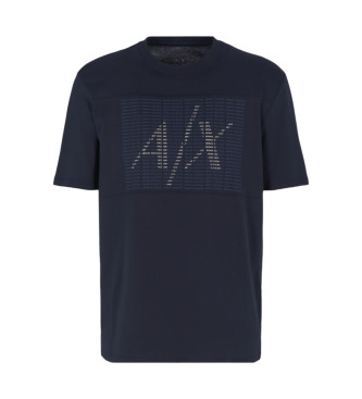 Armani Exchange Marineblaues Kurzarm-T-Shirt