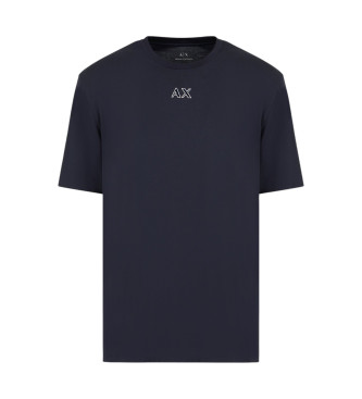 Armani Exchange Marineblaues Kurzarm-T-Shirt