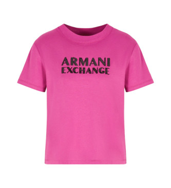 Armani Exchange Standardowa koszulka w kolorze różowym