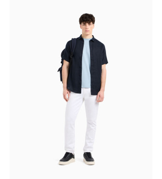 Armani Exchange T-shirt en maille  coupe rgulire bleu