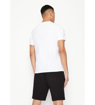 Armani Exchange Regular fit strik-T-shirt hvid