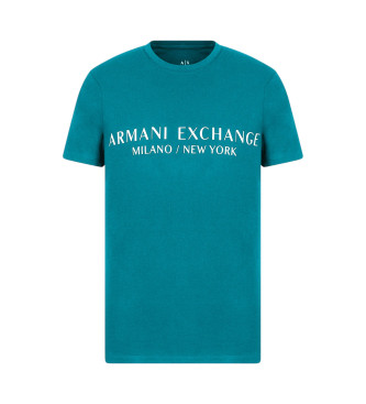 Armani Exchange Turkizna pletena majica rednega kroja