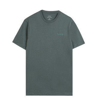 Armani Exchange T-shirt vert en tricot  coupe rgulire