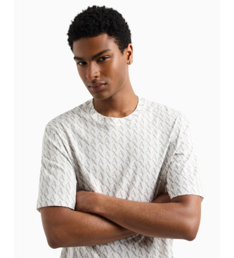 Armani Exchange Camiseta Estamp blanco